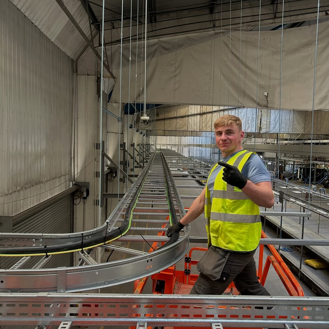 Commercial cable containment in warehouse